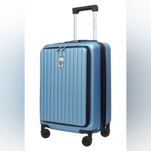 Vince Camuto Calla Expandable 20-Inch Spinner Carry-On Bag, One Size, BLUE